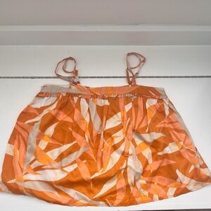 A New Day orange tropical printed flowy tank